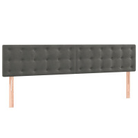 Produktbild för Ramsäng med madrass mörkgrå 160x200 cm sammet