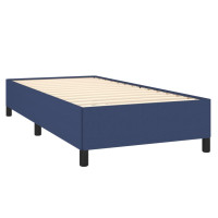 Produktbild för Ramsäng med madrass blå 90x200 cm tyg