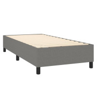 Produktbild för Ramsäng med madrass mörkgrå 90x190 cm tyg