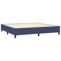 Produktbild för Ramsäng med madrass blå 200x200 cm tyg