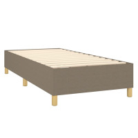 Produktbild för Ramsäng med madrass taupe 90x200 cm tyg
