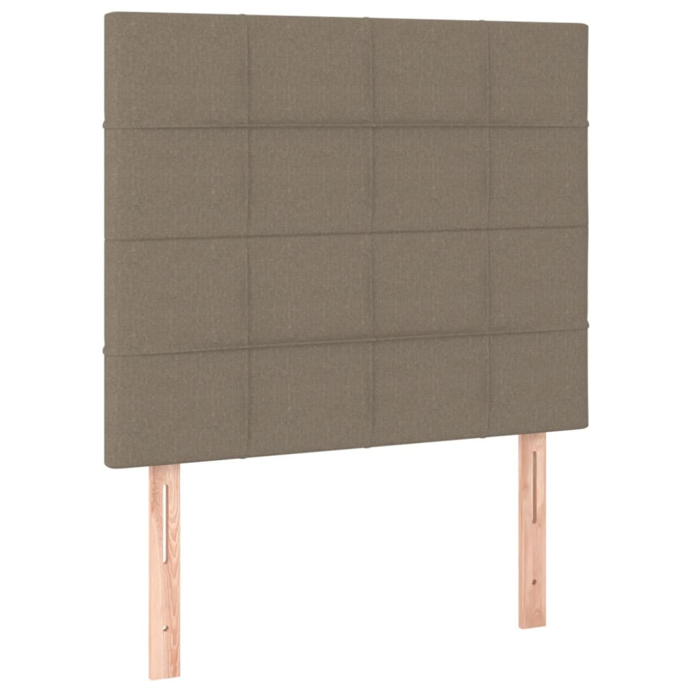 Produktbild för Ramsäng med madrass taupe 100x200 cm tyg