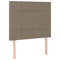 Produktbild för Ramsäng med madrass taupe 100x200 cm tyg