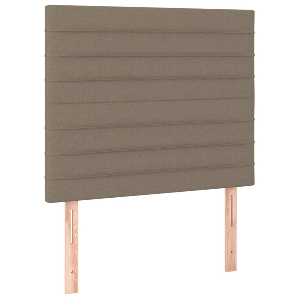 Produktbild för Ramsäng med madrass taupe 90x200 cm tyg