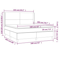 Produktbild för Ramsäng med madrass rosa 160x200 cm sammet