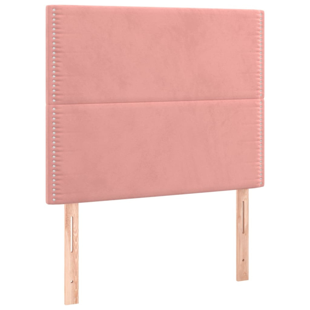 Produktbild för Ramsäng med madrass rosa 80x200 cm sammet