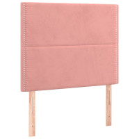 Produktbild för Ramsäng med madrass rosa 80x200 cm sammet