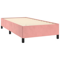 Produktbild för Ramsäng med madrass rosa 80x200 cm sammet