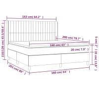 Produktbild för Ramsäng med madrass rosa 160x200 cm sammet