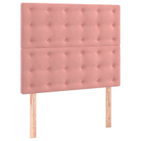 Produktbild för Ramsäng med madrass rosa 80x200 cm sammet