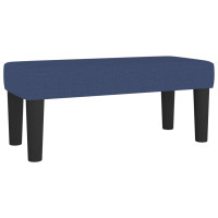 Produktbild för Ramsäng med madrass blå 90x190 cm tyg