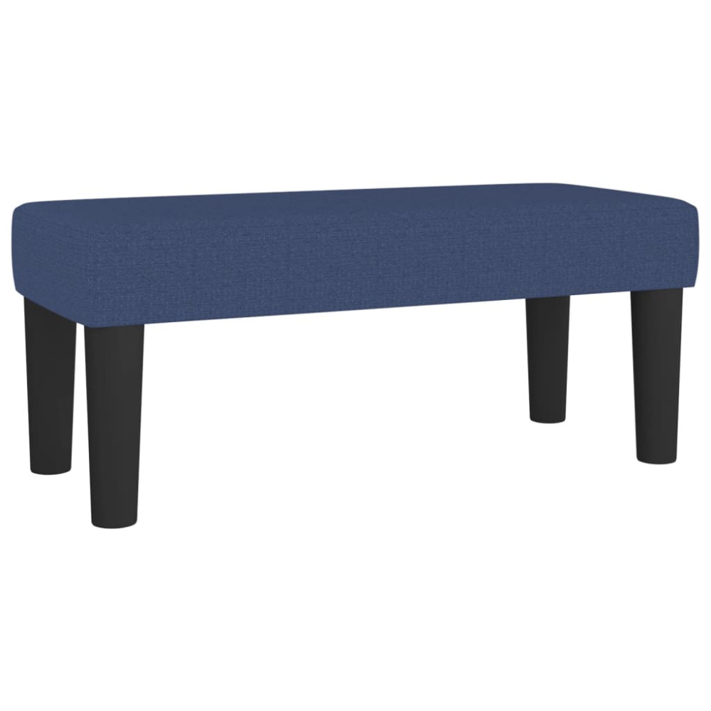 Produktbild för Ramsäng med madrass blå 90x200 cm tyg