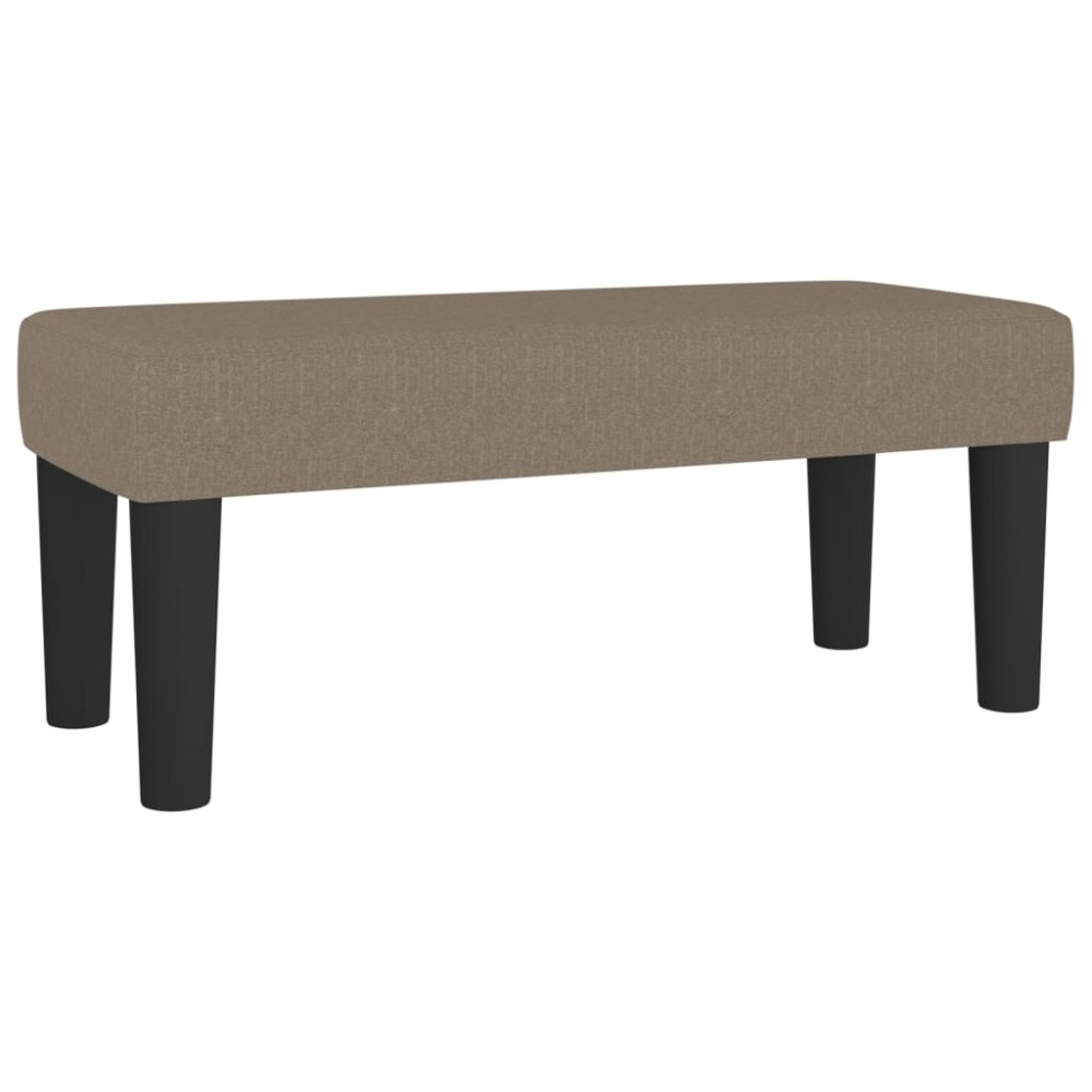Produktbild för Ramsäng med madrass taupe 100x200 cm tyg