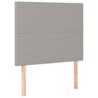 Produktbild för Ramsäng med madrass ljusgrå 120x200 cm tyg