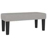 Produktbild för Ramsäng med madrass ljusgrå 100x200 cm tyg