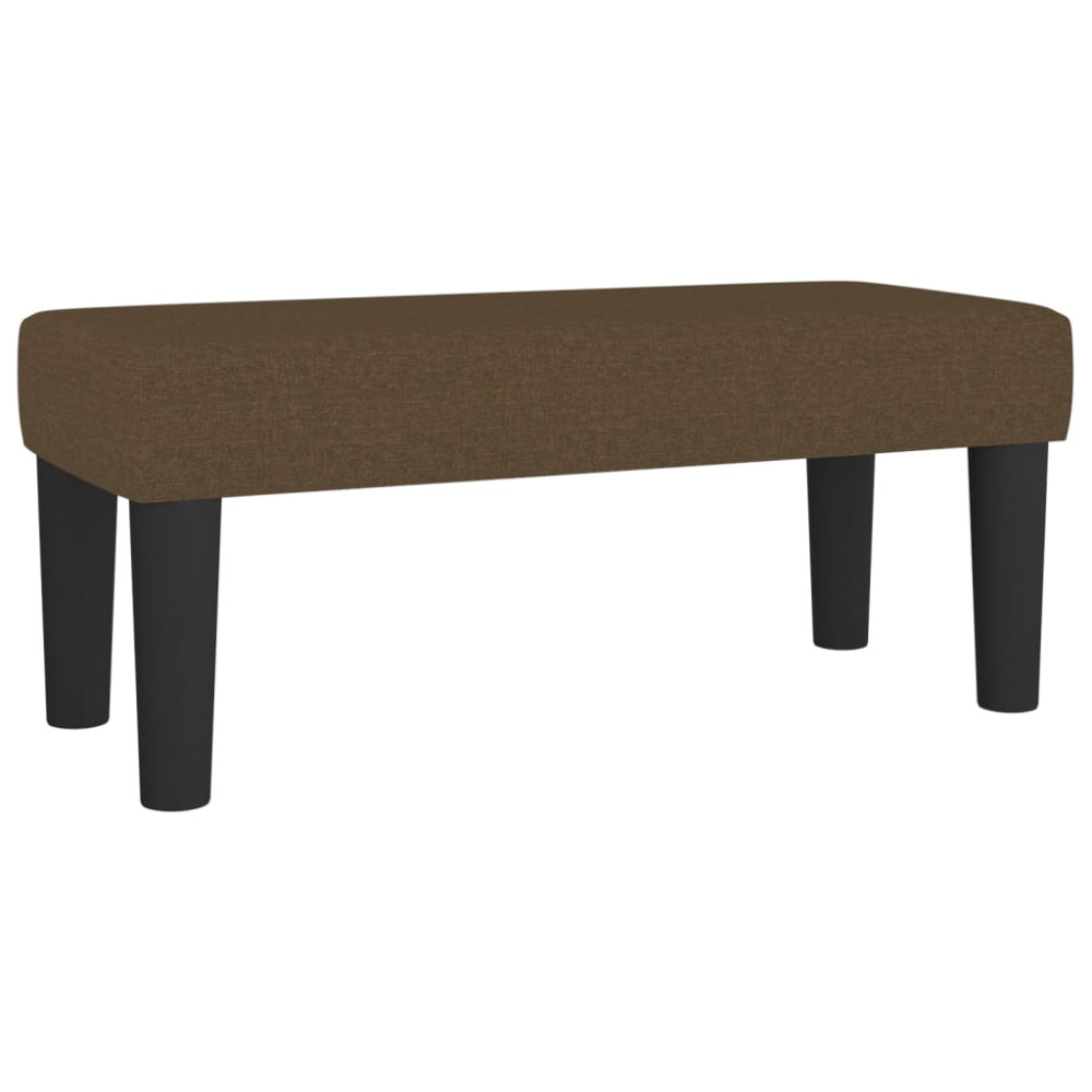 Produktbild för Ramsäng med madrass mörkbrun 120x200 cm tyg
