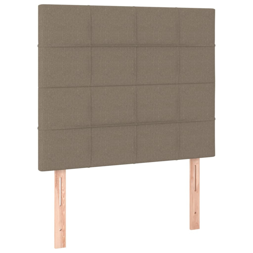 Produktbild för Ramsäng med madrass taupe 120x200 cm tyg