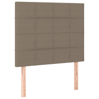 Produktbild för Ramsäng med madrass taupe 120x200 cm tyg