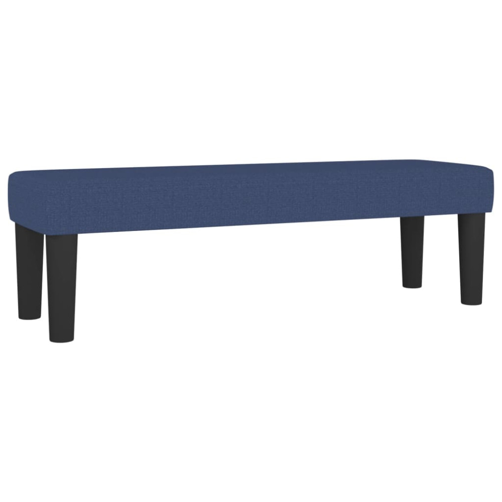 Produktbild för Ramsäng med madrass blå 140x190 cm tyg