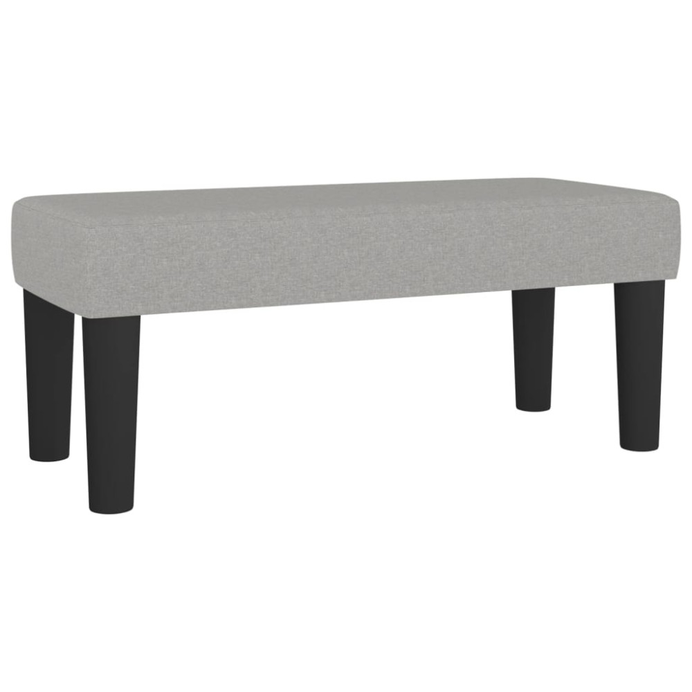 Produktbild för Ramsäng med madrass ljusgrå 120x200 cm tyg