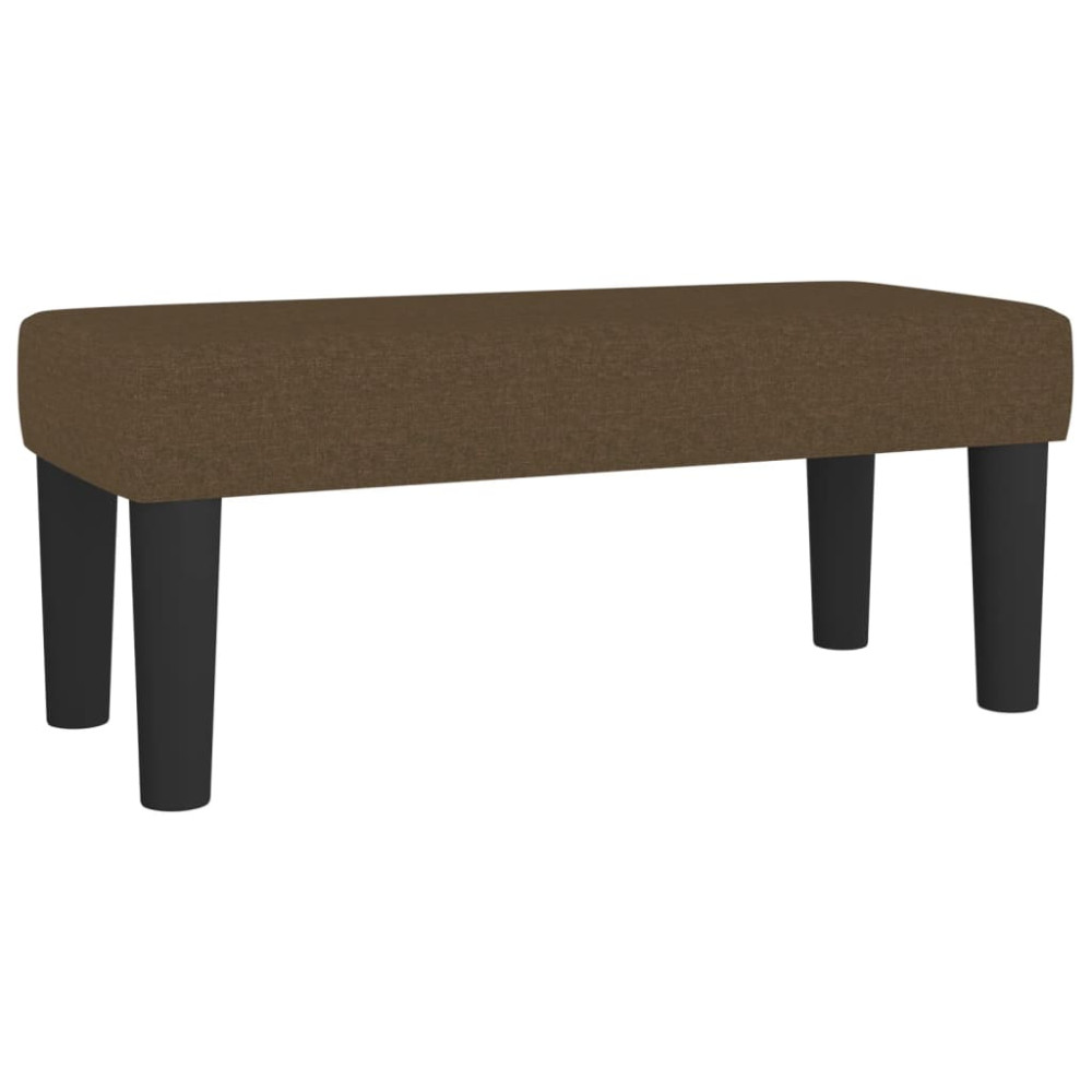Produktbild för Ramsäng med madrass mörkbrun 120x200 cm tyg
