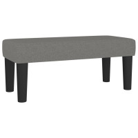 Produktbild för Ramsäng med madrass mörkgrå 90x200 cm tyg