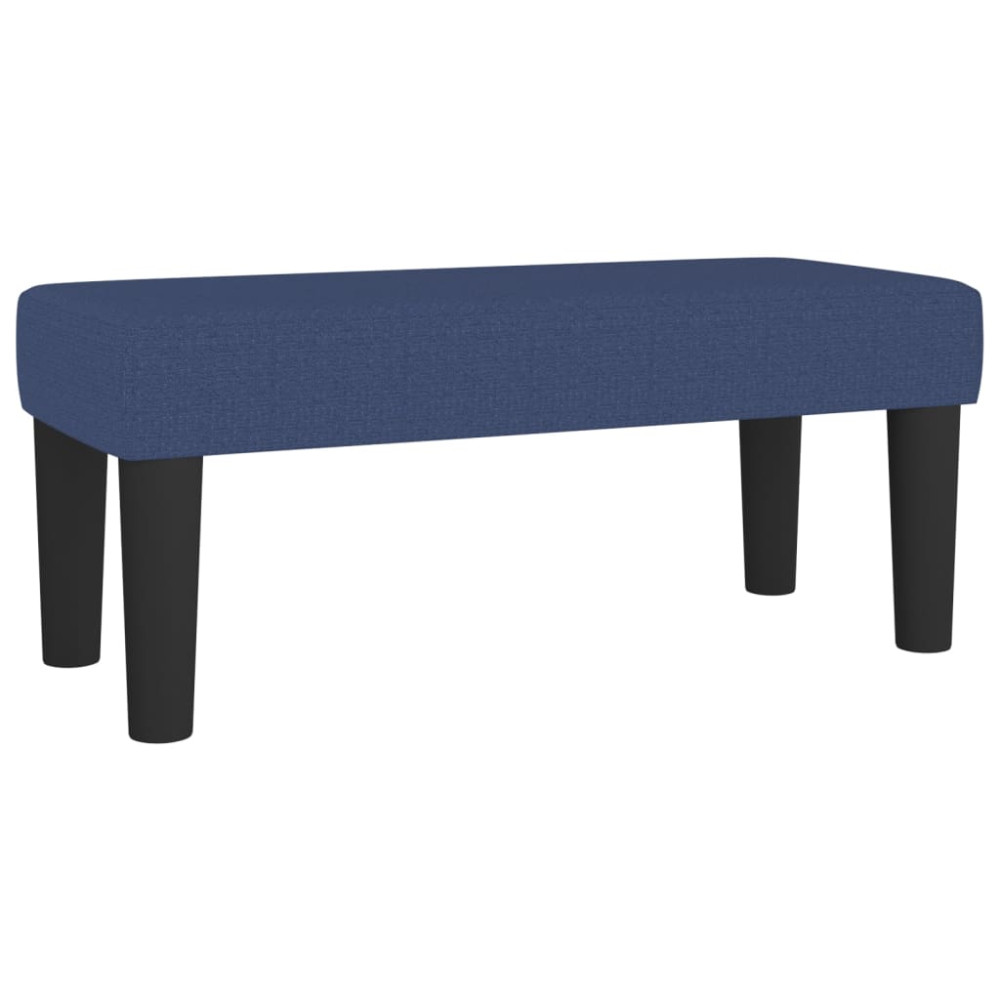 Produktbild för Ramsäng med madrass blå 90x200 cm tyg