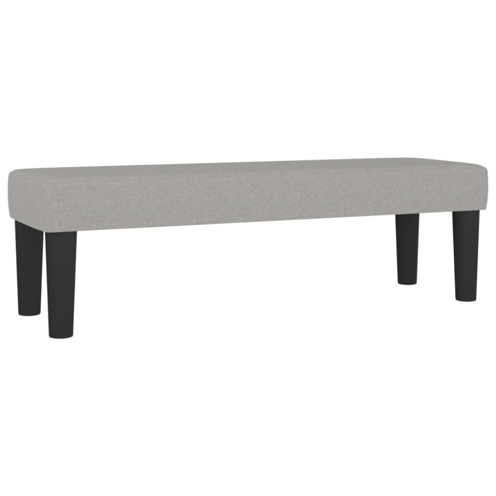 Produktbild för Ramsäng med madrass ljusgrå 140x200 cm tyg