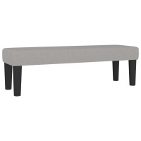 Produktbild för Ramsäng med madrass ljusgrå 140x200 cm tyg