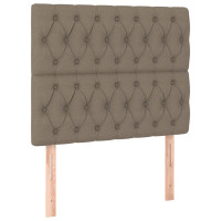 Produktbild för Ramsäng med madrass taupe 100x200 cm tyg