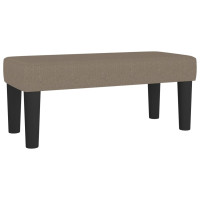 Produktbild för Ramsäng med madrass taupe 100x200 cm tyg