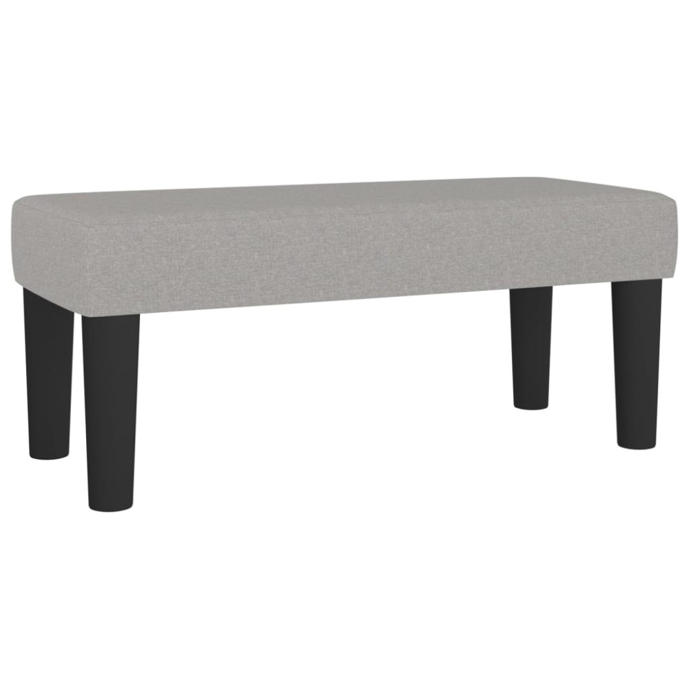 Produktbild för Ramsäng med madrass ljusgrå 120x200 cm tyg
