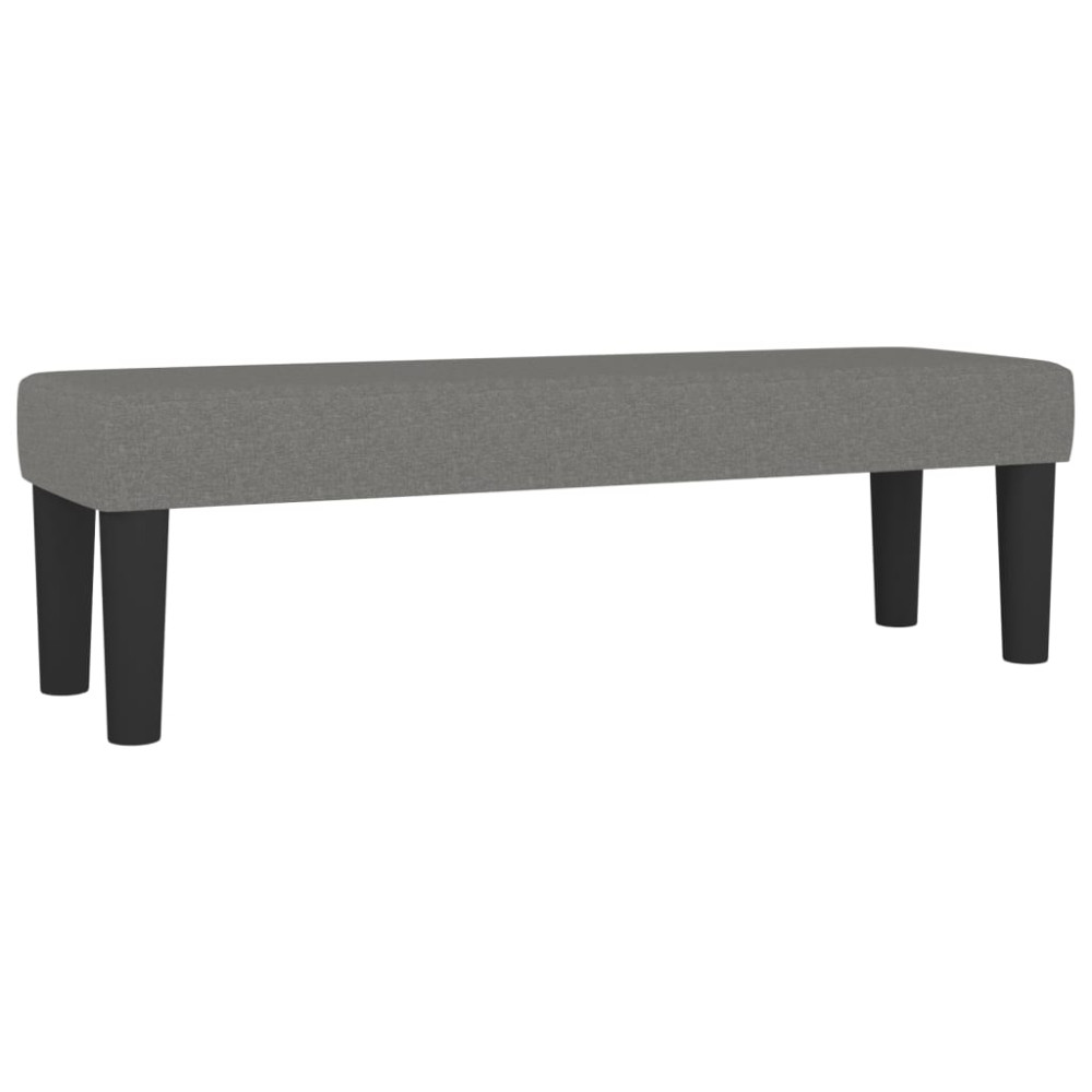 Produktbild för Ramsäng med madrass mörkgrå 140x190 cm tyg