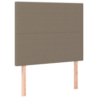 Produktbild för Ramsäng med madrass taupe 100x200 cm tyg