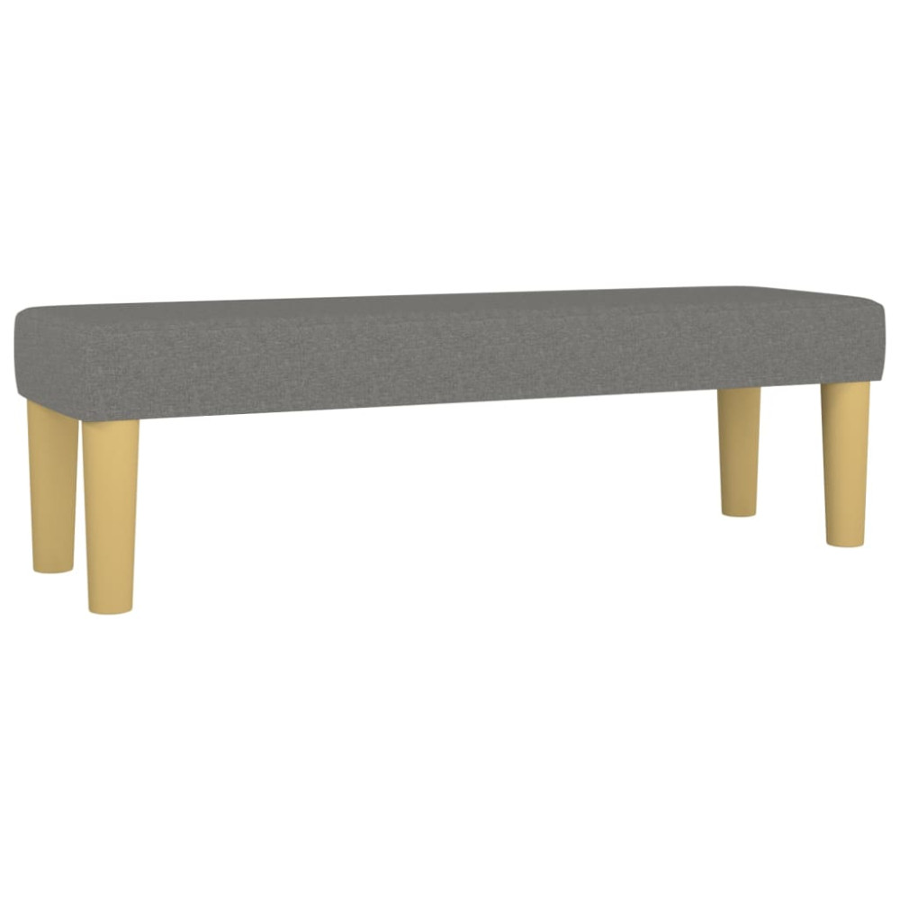 Produktbild för Ramsäng med madrass mörkgrå 140x190 cm tyg