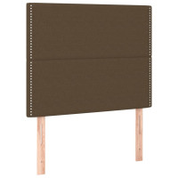 Produktbild för Ramsäng med madrass mörkbrun 90x190 cm tyg