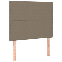 Produktbild för Ramsäng med madrass taupe 90x200 cm tyg