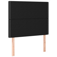 Produktbild för Ramsäng med madrass svart 100x200 cm tyg