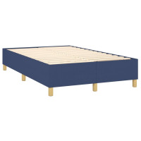 Produktbild för Ramsäng med madrass blå 120x200 cm tyg