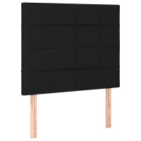 Produktbild för Ramsäng med madrass svart 80x200 cm tyg