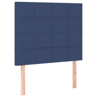 Miniatyr av produktbild för Ramsäng med madrass blå 100x200 cm tyg