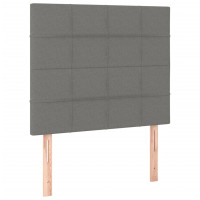 Miniatyr av produktbild för Ramsäng med madrass mörkgrå 120x200 cm tyg