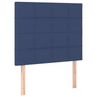 Produktbild för Ramsäng med madrass blå 120x200 cm tyg