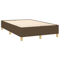 Produktbild för Ramsäng med madrass mörkbrun 120x200 cm tyg