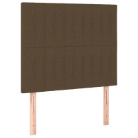Produktbild för Ramsäng med madrass mörkbrun 120x200 cm tyg