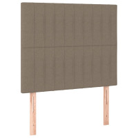Produktbild för Ramsäng med madrass taupe 120x200 cm tyg