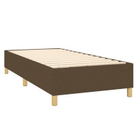 Produktbild för Ramsäng med madrass mörkbrun 80x200 cm tyg