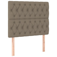 Produktbild för Ramsäng med madrass taupe 90x200 cm tyg