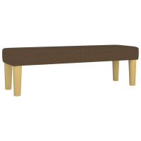 Produktbild för Ramsäng med madrass mörkbrun 140x190 cm tyg