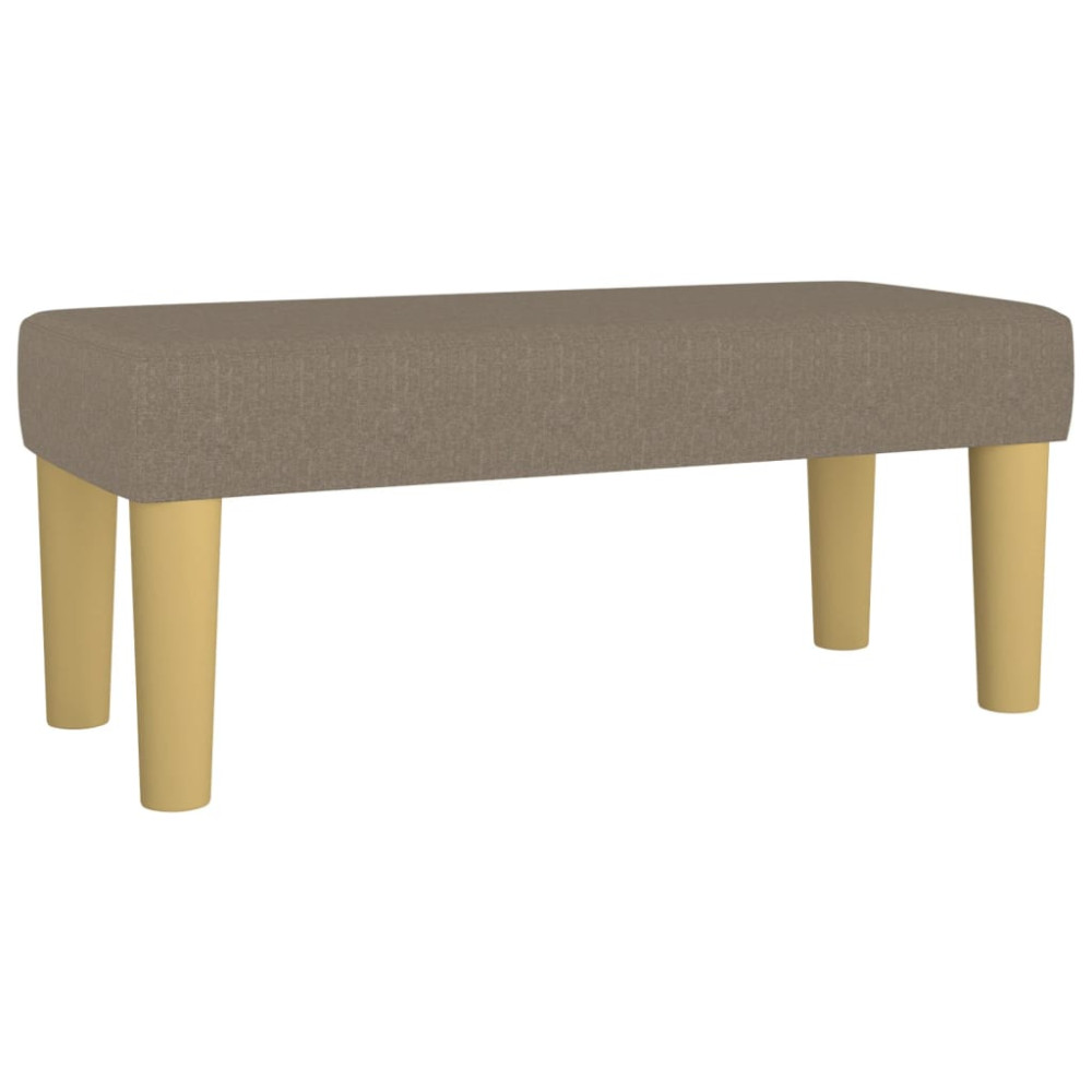 Produktbild för Ramsäng med madrass taupe 90x200 cm tyg